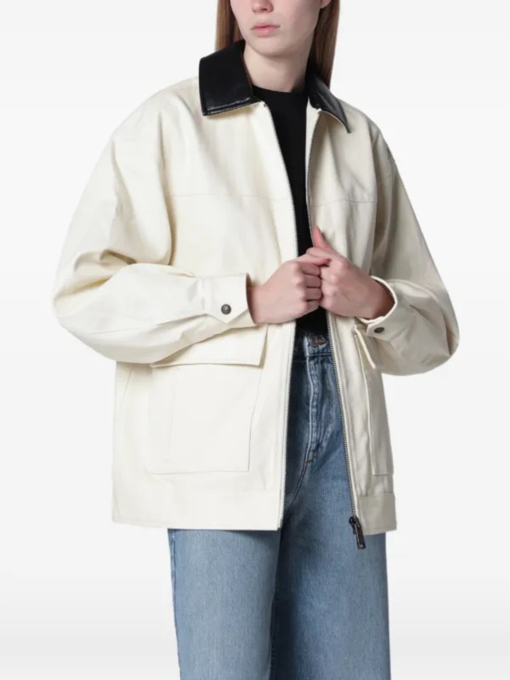 Anine Bing Holden Jacket in Cream